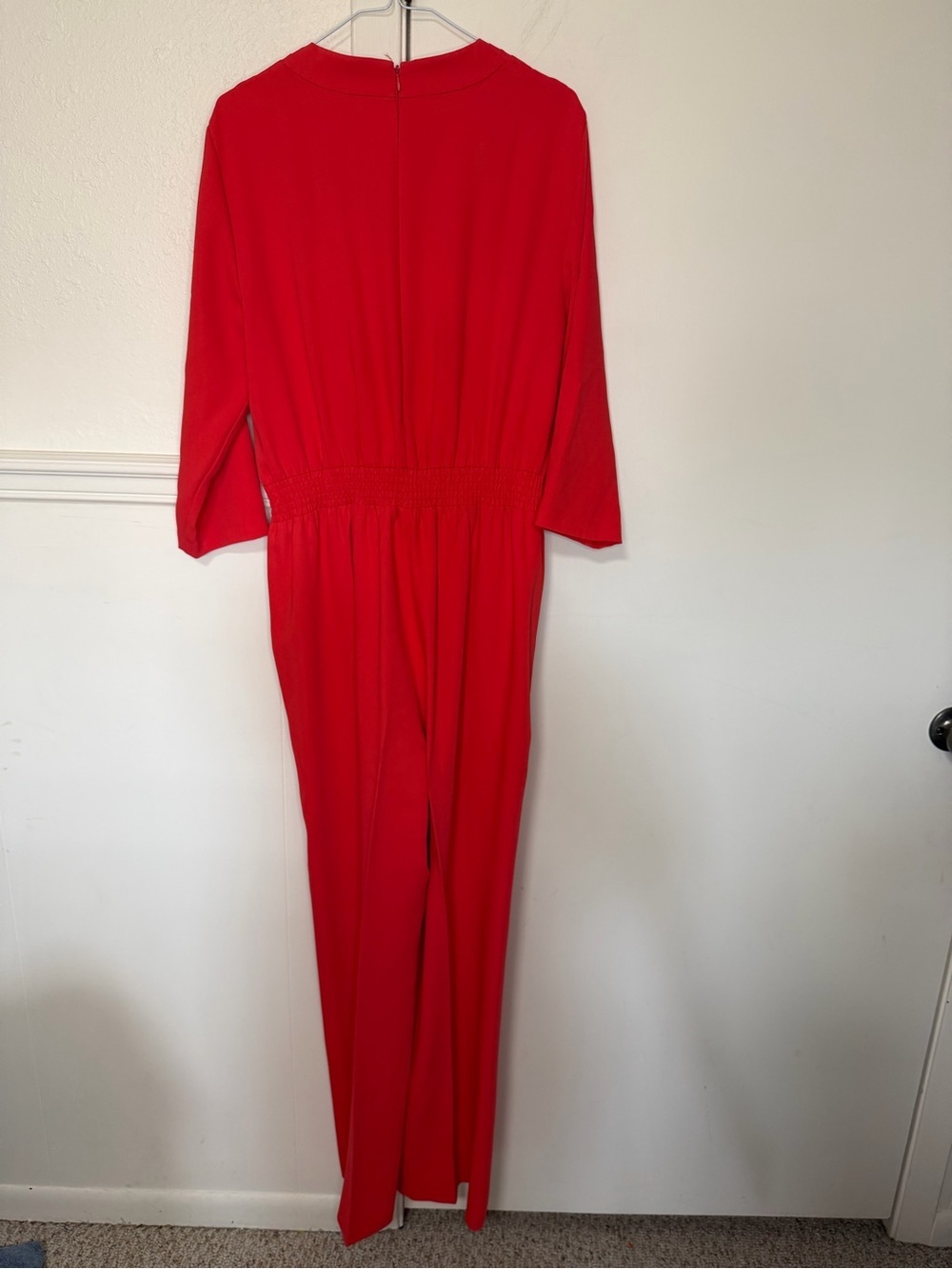 ANTONIO MELANI Red Wrap V-Neck Jumpsuit size 12 - Picture 4 of 5